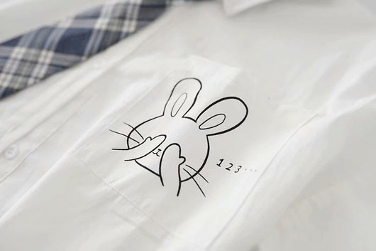 Camisa Escolar Suelta Estilo Japonés con Corbata - Manga Corta Versátil - Image 28