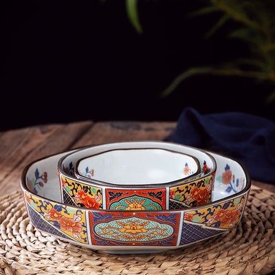 Cuenco Cerámico Octagonal Japonés para Mesa - Image 9
