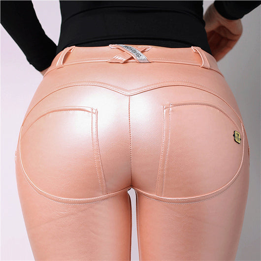 Pantalones de Yoga y Fitness en Terciopelo con Detalles de Cuero para Mujer Talla Plus - Image 16