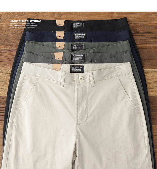 Pantalones Casuales Hombre Verano Transpirables Ajuste Cónico Elástico - Image 17