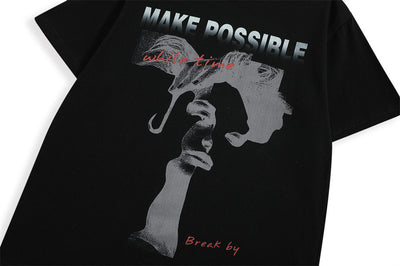 Camiseta Estampada Abstracta de Manga Corta para Hombre - Image 15