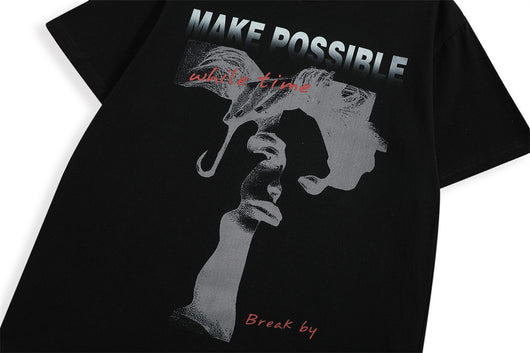 Camiseta Estampada Abstracta de Manga Corta para Hombre - Image 15