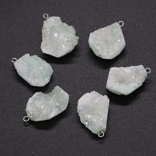 Colgante de Ágata Natural con Cristal en Forma Irregular - Accesorios DIY para Joyería - Image 3