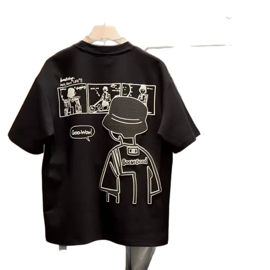 Camiseta de Algodón 100% Estampada Manga Corta Cuello Redondo Unisex - Image 5