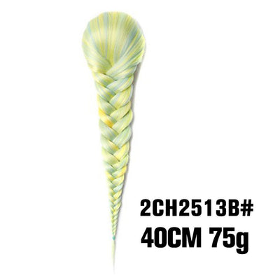 Peluca Trenza Sintética Cola de Caballo Estilo Fishtail para Mujer - Image 25