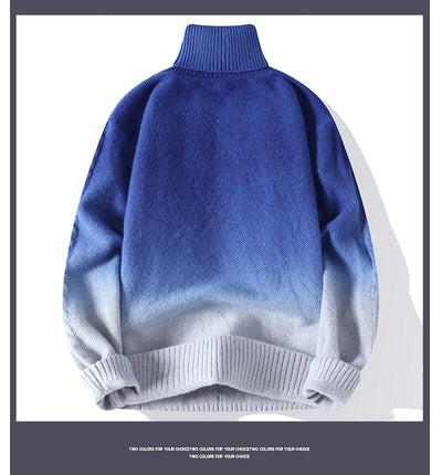 Suéter Tejido Cuello Alto con Degradado de Color para Hombre - Image 16