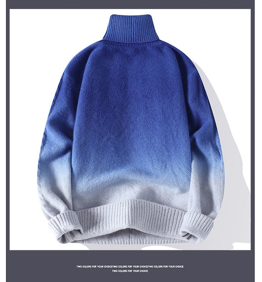 Suéter Tejido Cuello Alto con Degradado de Color para Hombre - Image 16