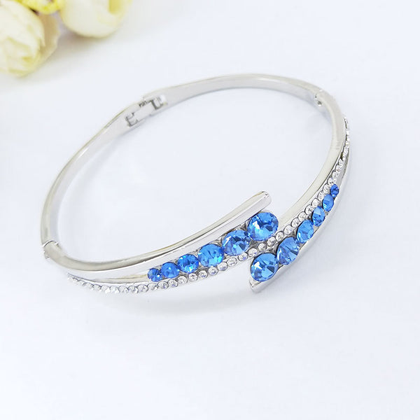Pulsera de Cristal Austriaco Azul Importado - Joyería Elegante