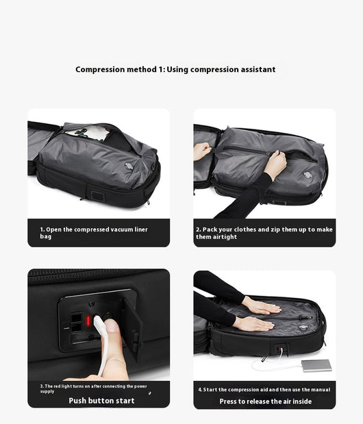 Mochila Trolley Expandible de Gran Capacidad para Viajes de Negocios - Image 24