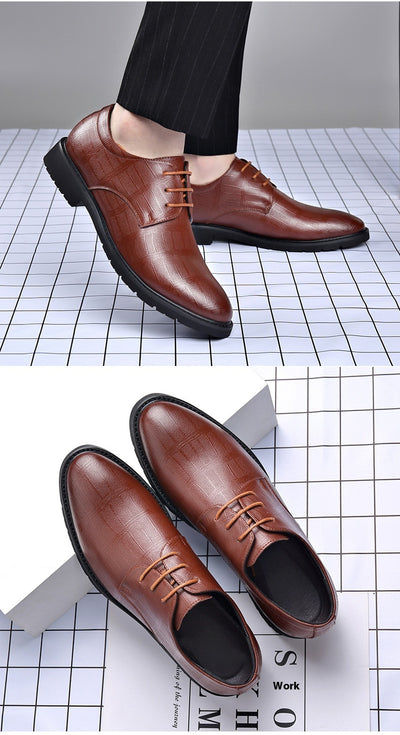 Zapatos Formales de Cuero Genuino para Hombre Talla Grande - Image 14