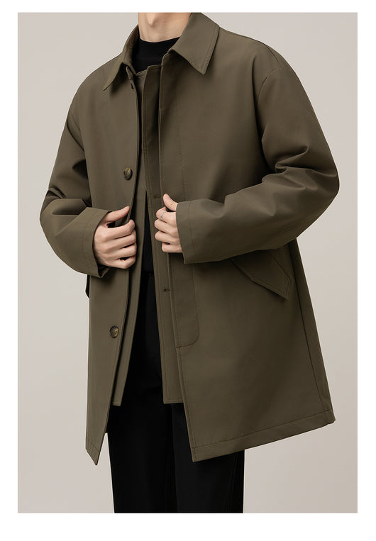 Abrigo Holgado Largo Tipo Duster para Hombre - Image 24