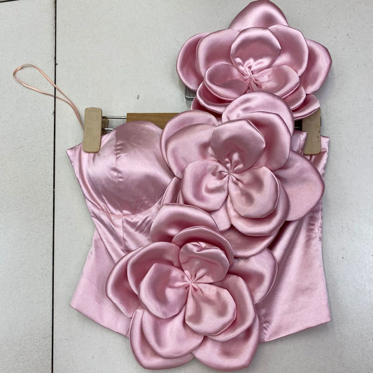 Chaleco Asimétrico con Flores 3D y Tirante al Hombro para Mujer - Image 2
