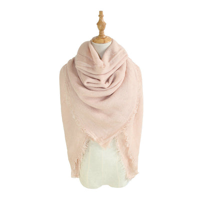 Bufanda Oversized de Falso Cachemira - Diseño Liso y Versátil - Image 13