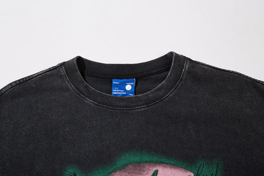 Playera Artística de Algodón con Estampado de Pintura al Óleo para Hombre - Image 10