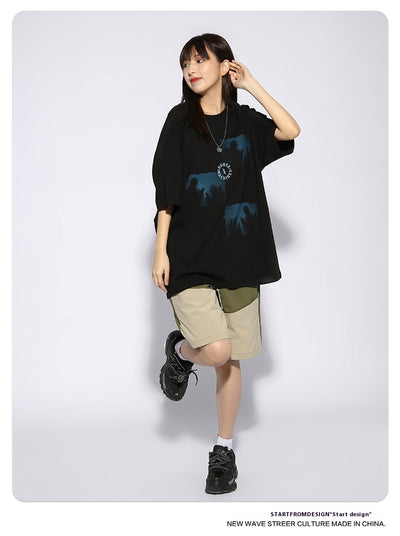 Playera Estampada Suelta para Parejas - Estilo Urbano - Image 10