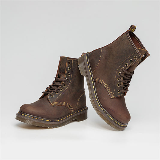 Botas Vintage de Cuero Crazy Horse para Mujer con Costura Goodyear