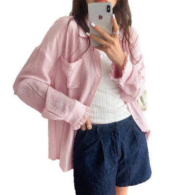Blusa Casual de Manga Larga con Botones - Mujer - Image 4