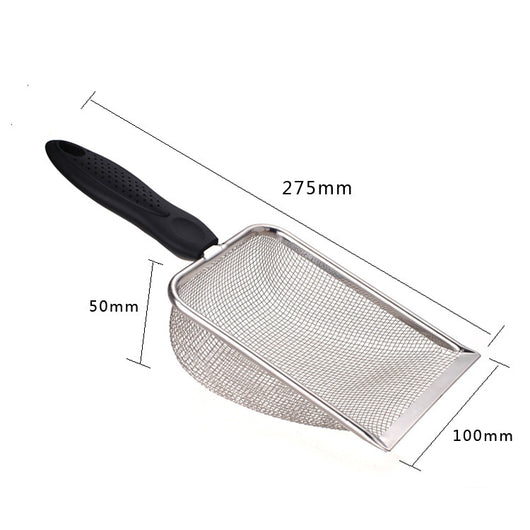 Pala Sanitaria de Acero Inoxidable con Agujeros Finos para Gatos - Image 11