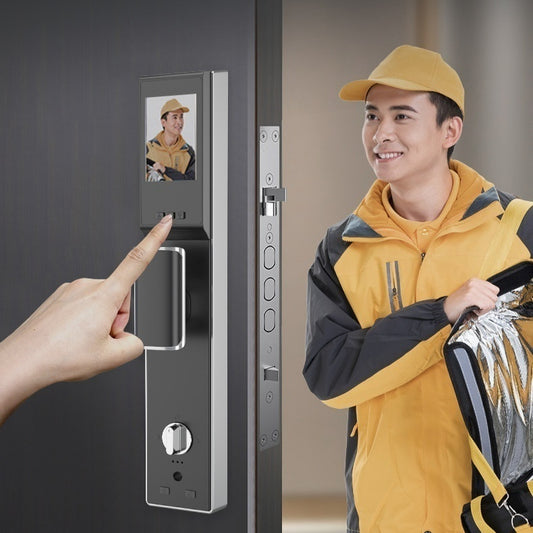 Cerradura Inteligente con Huella Dactilar y Visor Digital para Puertas de Seguridad