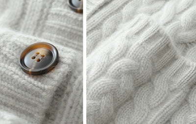 Cardigan Tipo Cuello Alto en Cashmere Estilo Francés para Mujer - Image 16