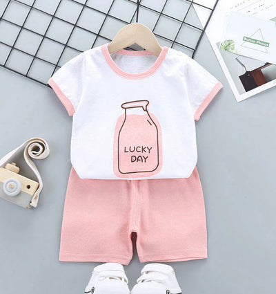 Conjunto Infantil de Algodón Puro: Playera y Shorts Estilo Coreano - Image 18