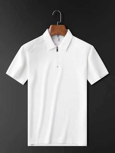 Polo Ejecutivo de Verano en Tela Bubble Ligera con Cierre Medio - Image 17