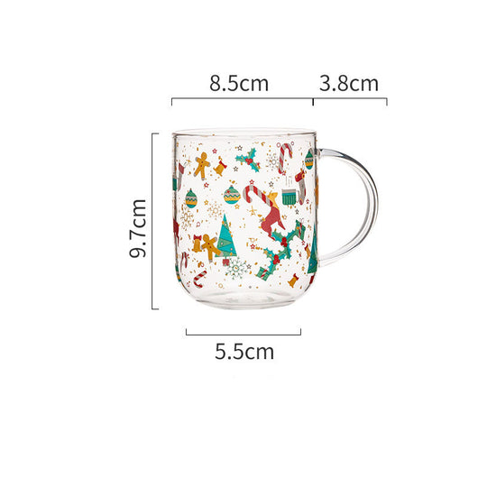 Vaso Navideño de Vidrio Grande con Asa para Desayuno - Image 6