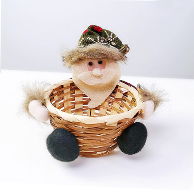 Canasta Decorativa Navideña Santa, Muñeco de Nieve y Reno - Image 14