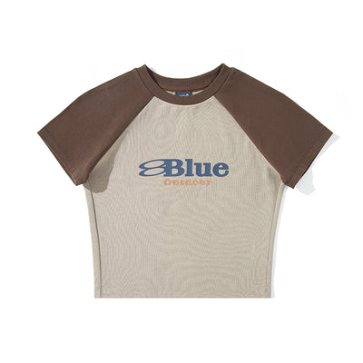 Blusa Retro Raglan Bicolor Escote Ombligo - Image 4