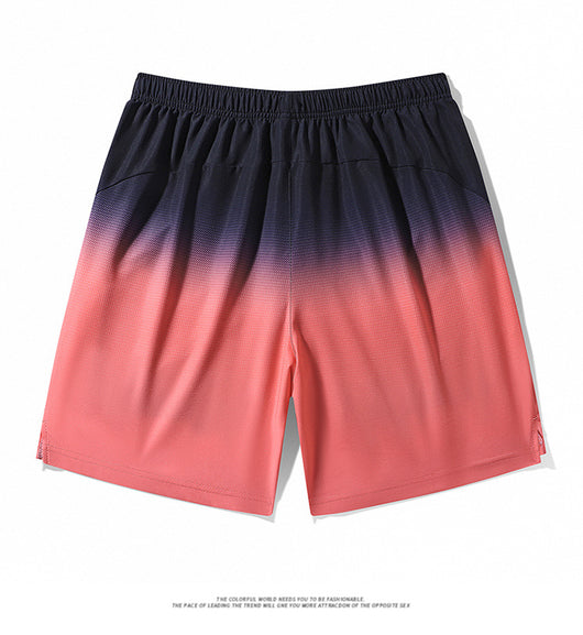 Pantalones Cortos Deportivos Ice Silk Degradado para Hombre - Ideales para Playa y Verano - Image 11