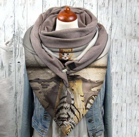 Bufanda Unisex con Estampado de Gato - Diseño Minimalista - Image 10