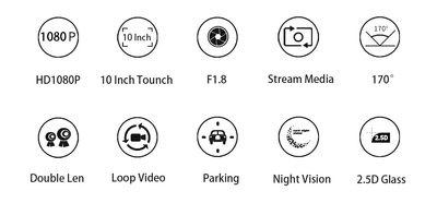 Espejo Retrovisor con Cámara Dashcam Dual Frontal y Trasera - Image 22
