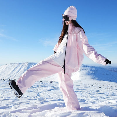 Conjunto de Abrigo Impermeable para Pareja - Chaqueta y Pantalón Térmico para Deportes de Invierno
