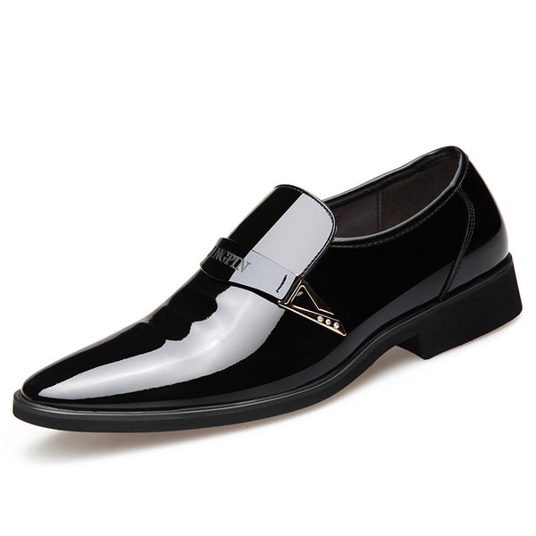 Zapatos de Cuero Charol para Hombre con Punta Afilada y Transpirabilidad