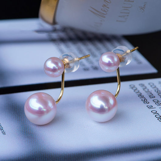 Aretes de Perla Redonda Tiangong para Mujer - Image 2