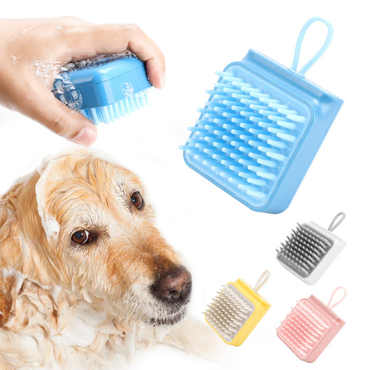 Cepillo Multifuncional para Baño de Mascotas - Peine Deslanador y Masajeador