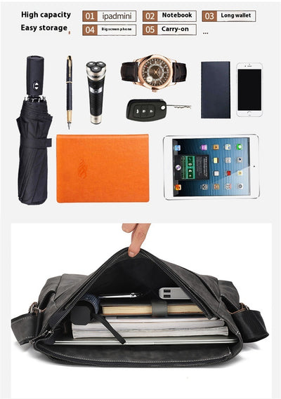 Bolso Bandolera de Cuero PU Retro para Hombre - Estilo Casual Trendy - Image 20