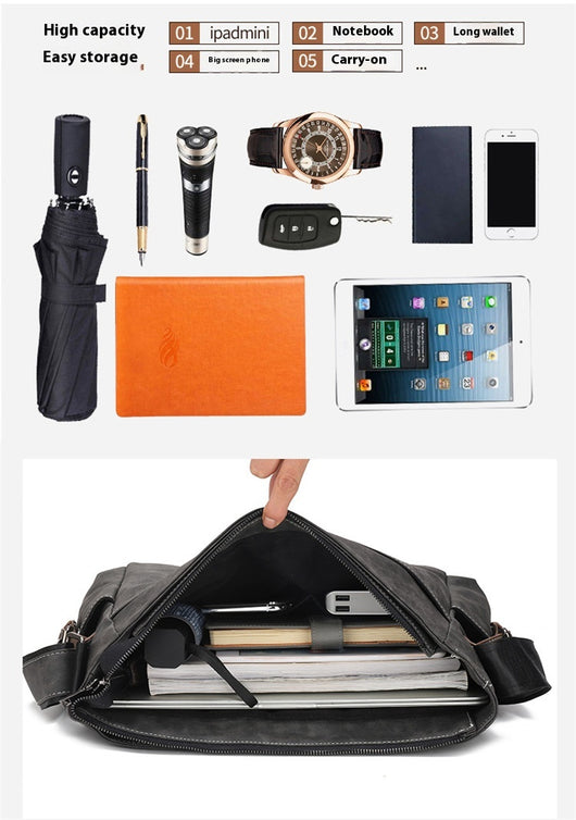 Bolso Bandolera de Cuero PU Retro para Hombre - Estilo Casual Trendy - Image 20