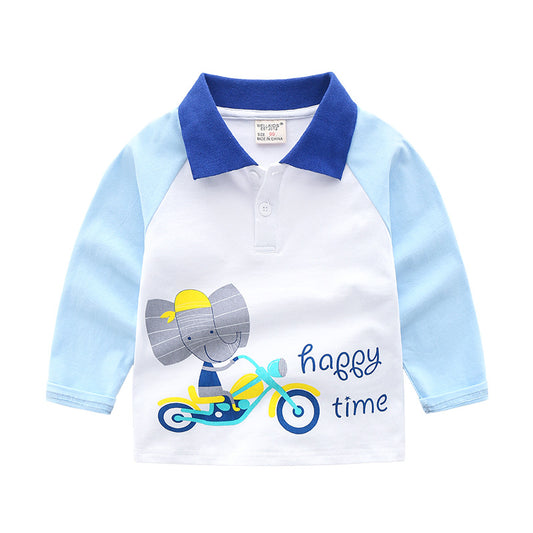 Polo de Manga Larga para Niños - Camiseta Otoñal Clásica - Image 2