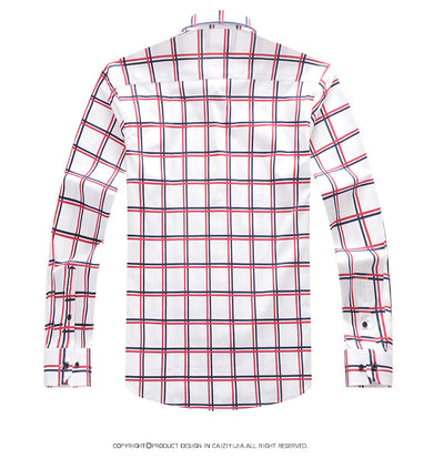 Camisa Casual de Manga Larga Cuadros Slim Fit Sin Planchado - Image 13