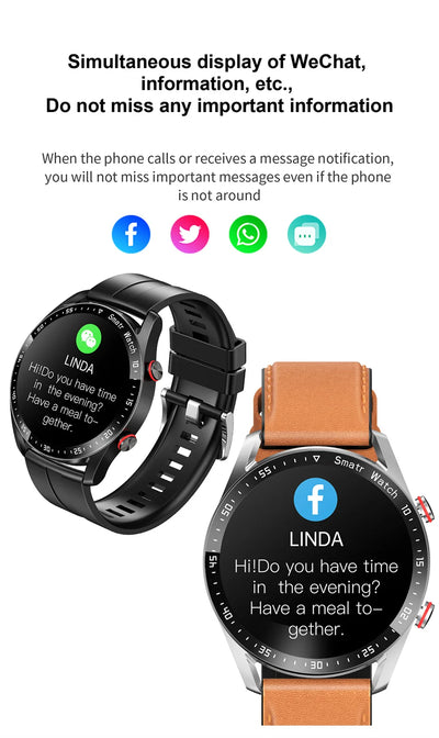 Reloj Inteligente ECG con Llamadas Bluetooth y Correa de Acero Inoxidable - Image 23