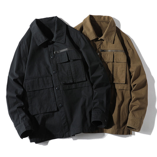 Chaqueta Camisa Casual con Múltiples Bolsillos para Hombre - Image 21