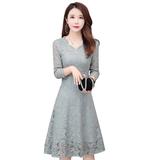 Vestido de Encaje Midi para Otoño