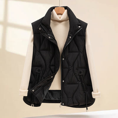 Chaleco Acolchado de Algodón para Invierno - Chaqueta Corta Térmica para Mujer - Image 7
