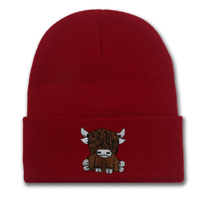 Gorro de Lana Tejido con Diseño de Yak Peludo - Abrigo Otoño e Invierno - Image 13