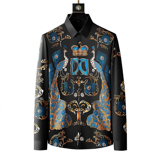 Camisas Estampadas Slim Fit para Hombre - Diseño Moderno de Manga Larga - Image 11