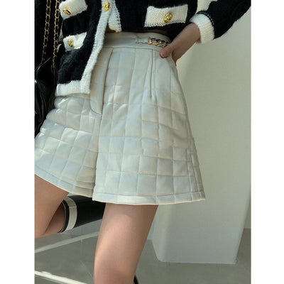 Shorts de Cuero Sueltos para Otoño e Invierno - Estilo Casual y Moderno - Image 2