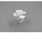 S925 Sterling Plateado Mid-summer Night Dream Peony Ring Plateado Adjustable Opening