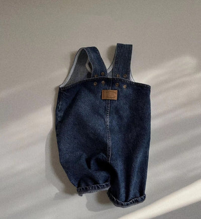 Pantalón Tipo Overol Denim Azul con Tirantes para Niños y Niñas - Image 17