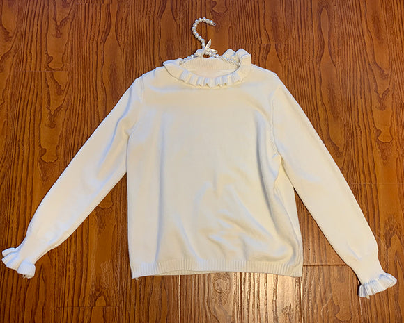 Suéter Cuello Alto Encaje Lolita Invierno - Top Básico Elegante